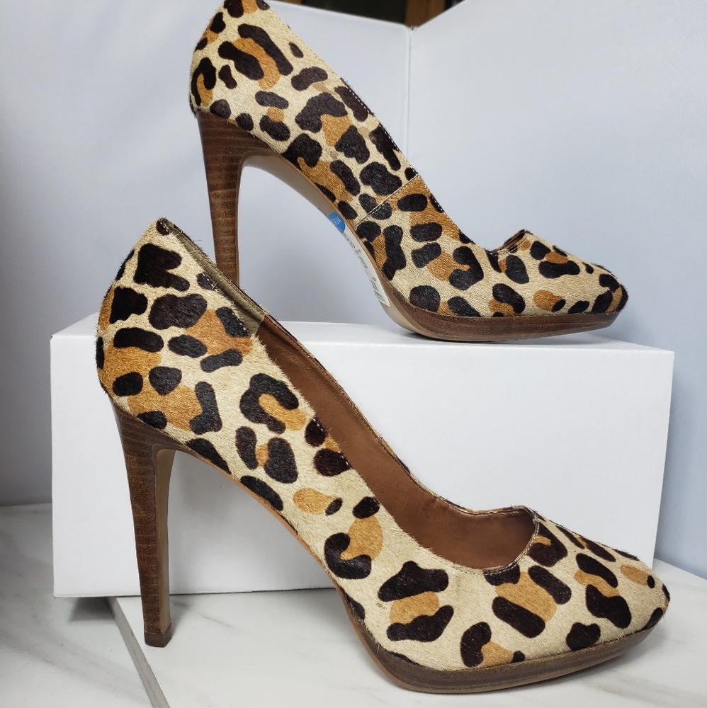 BCBGENERATION Leopard print "calf hair" heel